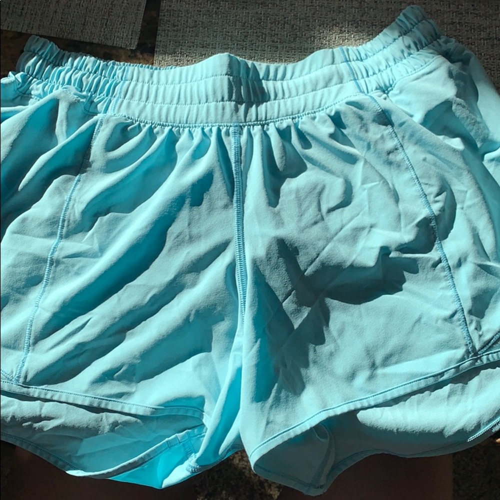Lululemon Hotty Hot Shorts Baby Blue size 8 Tall